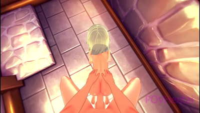 (Felle) Alvisk hushjelp hjelper deg med å vaske ansiktet ditt.